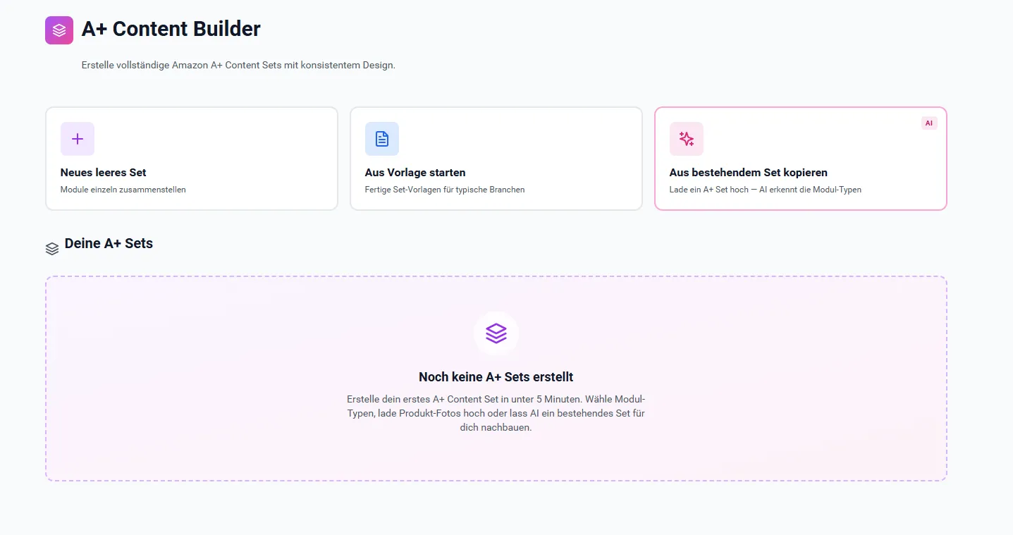 A+ Content Builder Interface